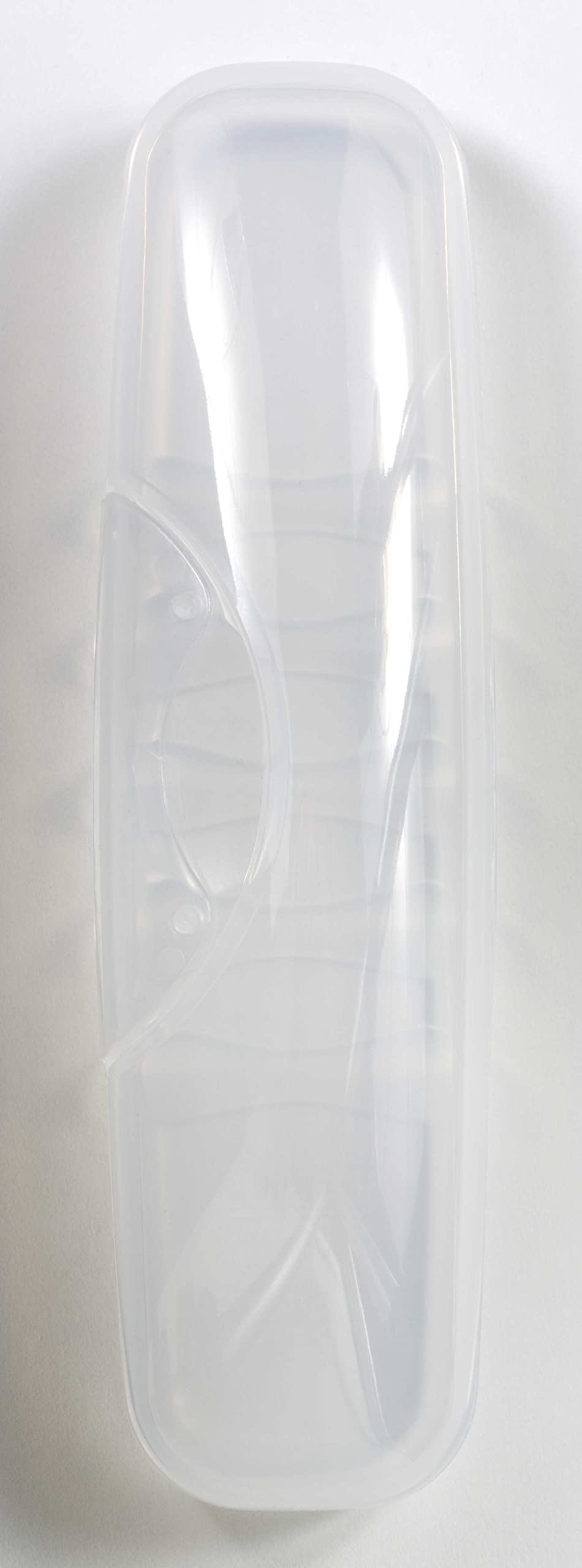 RADIUS Toothbrush, Original Big Brush & Case, Right Handed, Marble Brush with Clear Case, BPA Free ADA Accepted