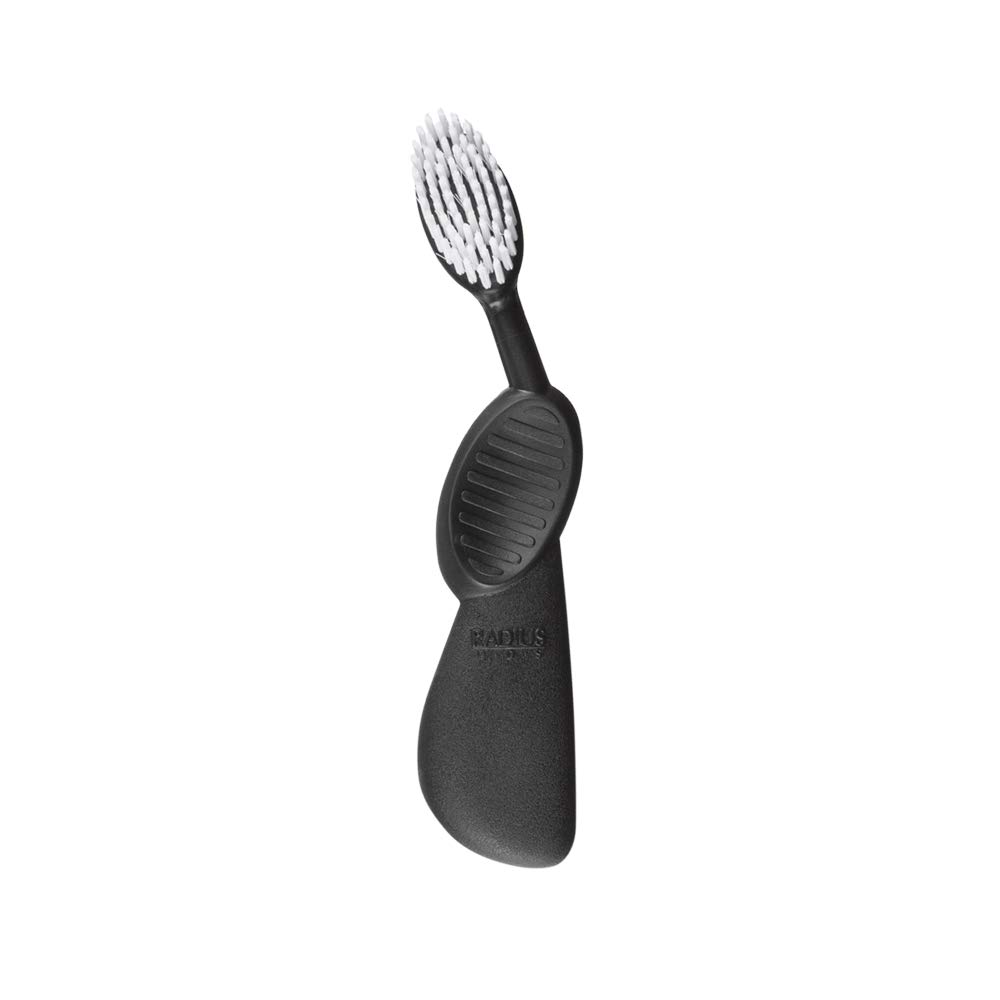 RADIUS Flex Brush with Soft Bristles Toothbrush BPA Free & ADA Accepted Designed to Improve Gum Health & Reduce Issues - Right Hand - Yellow/White - Pack of 1