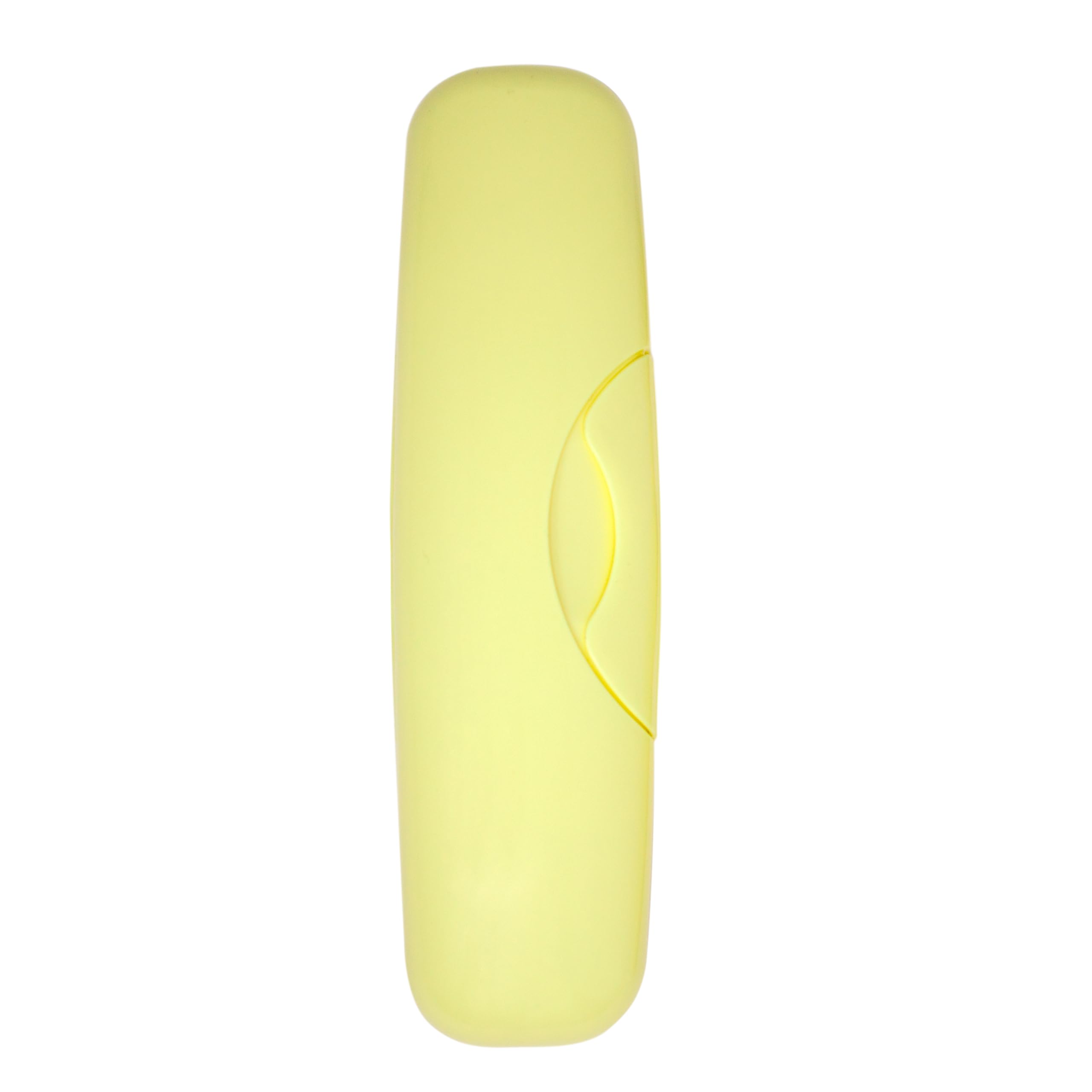 RADIUS Toothbrush Original Big Brush, BPA Free ADA Accepted - Left Hand - Lemon Brush with Lemon Case